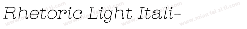 Rhetoric Light Itali字体转换